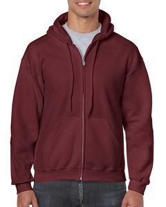 Gildan GI18600 - Heavy Blend Adult Hoodie Sweatshirt Met Volledige Rits Maroon
