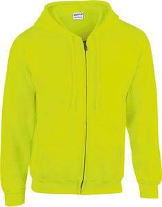 Gildan GI18600 - Heavy Blend Adult Hoodie Sweatshirt Met Volledige Rits Safety Yellow