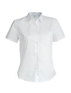 Kariban K536 - Pflegeleicht Damen Kurzarm Oxford Bluse Weiß