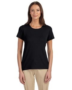 Devon & Jones DP182W - Perfect Fit Ladies Shell T-Shirt Black