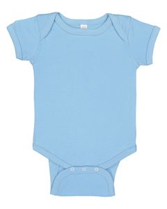Rabbit Skins 4400 - Infant 5 oz. Baby Rib Lap Shoulder Bodysuit Bleu ciel