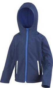 Result R224J - JUNIOR/YOUTH TX PERFORMANCE HOODED SOFT SHELL JACKET Navy / Royal Blue