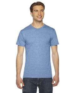 American Apparel TR401 - Unisex Triblend Short-Sleeve Track T-Shirt Bleu Athlétique