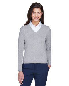 Devon & Jones D475W - Ladies V-Neck Sweater Gris