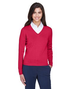 Devon & Jones D475W - Ladies V-Neck Sweater Rouge