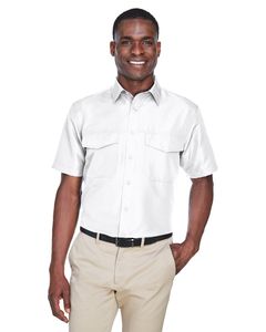 Harriton M580 - Men's Key West Short-Sleeve Performance Staff Shirt White