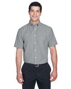 Harriton M600S - Mens Short-Sleeve Oxford with Stain-Release