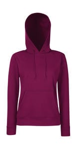 Fruit of the Loom 62-038-0 - Lady Fit Hooded Sweat Burgundy
