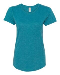 Anvil 6750L - Women's Triblend Scoopneck T-Shirt Heather Galapagos Blue