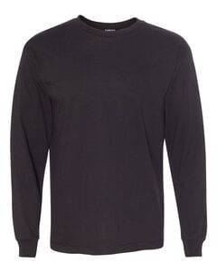 Bayside 5060 - USA-Made 100% Cotton Long Sleeve T-Shirt Negro