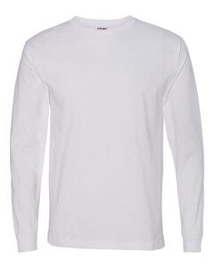 Bayside 5060 - USA-Made 100% Cotton Long Sleeve T-Shirt Blanco