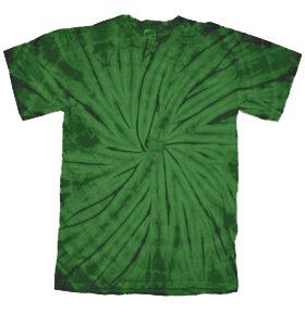 Colortone T1000Y - Spider Tie Dye Youth Tee Forest Green