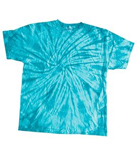 Colortone T1000Y - Spider Tie Dye Youth Tee Turquoise