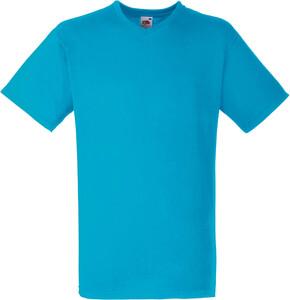 Fruit of the Loom SC22V - T-Shirt Homme Col V Coton Azur Blue