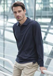 Henbury H478 - Long Sleeve Coolplus® Pique Polo Shirt Black