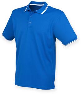 Henbury H482 - Coolplus® Tipped Polo Shirt Royal Blue / White