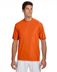 A4 N3142 - Remera de hombre de manga corta Cooling Performance  Athletic Orange
