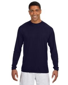 A4 N3165 - Long Sleeve Cooling Performance Crew Shirt Navy