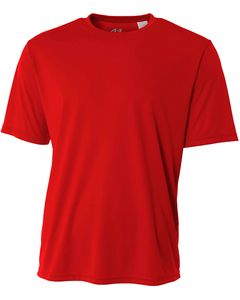 A4 NB3142 - Youth Shorts Sleeve Cooling Performance Crew Shirt Scarlet