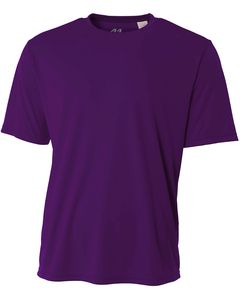 A4 NB3142 - Youth Shorts Sleeve Cooling Performance Crew Shirt Purple
