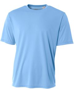 A4 NB3142 - Youth Shorts Sleeve Cooling Performance Crew Shirt Light Blue