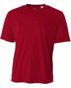 A4 NB3142 - Youth Shorts Sleeve Cooling Performance Crew Shirt Cardinal