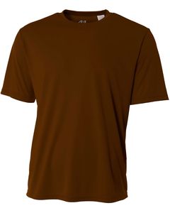 A4 NB3142 - Youth Shorts Sleeve Cooling Performance Crew Shirt Brown