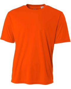 A4 NB3142 - Youth Shorts Sleeve Cooling Performance Crew Shirt Safety Orange