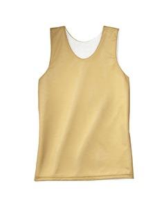 A4 NF1270 - Adult Reversible Mesh Tank Shirt Vegas Gold/White