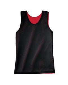 A4 NF1270 - Adult Reversible Mesh Tank Shirt Black/Red