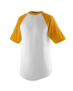 Augusta 424 - Youth Short-Sleeve Baseball Jersey White/Gold