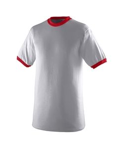 Augusta 710 - Ringer T-Shirt Athletic Hthr/Red