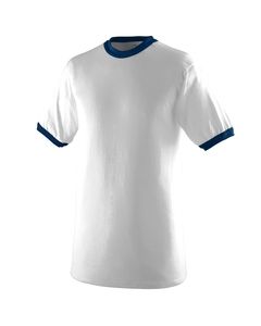 Augusta 710 - Ringer T-Shirt Blanco / Azul marino