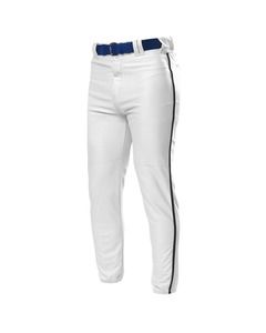 A4 NB6178 - Youth Pro Style Elastic Bottom Baseball Pants Blanco / Negro