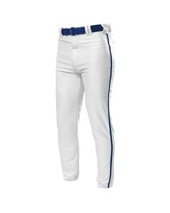 A4 NB6178 - Youth Pro Style Elastic Bottom Baseball Pants Blanco / Azul marino