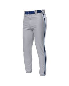 A4 NB6178 - Youth Pro Style Elastic Bottom Baseball Pants Grey/Navy