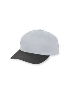 Augusta 6206 - Youth 6-Panel Cotton Twill Low Profile Cap Silver Grey/Black