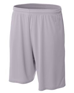 A4 N5338 - Men's 9" Inseam Pocketed Performance Shorts Silver