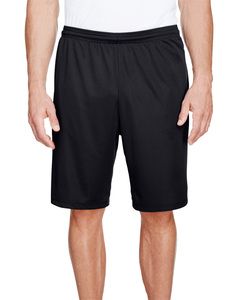 A4 N5338 - Men's 9" Inseam Pocketed Performance Shorts Black