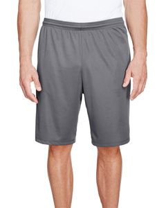 A4 N5338 - Men's 9" Inseam Pocketed Performance Shorts Graphite