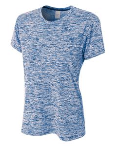 A4 NW3296 - Ladies Space Dye Tech T-Shirt Real Azul