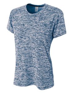 A4 NW3296 - Ladies Space Dye Tech T-Shirt Marina