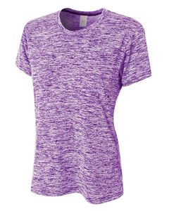 A4 NW3296 - Ladies Space Dye Tech T-Shirt Púrpura