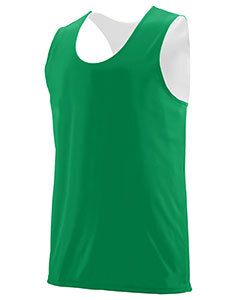 Augusta 148 - Adult Wicking Polyester Reversible Sleeveless Jersey Kelly/White