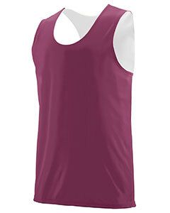 Augusta 148 - Adult Wicking Polyester Reversible Sleeveless Jersey Maroon/White