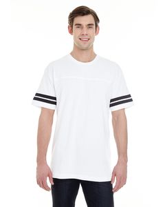 LAT 6937 - Vintage Football T-Shirt White Solid/ Black
