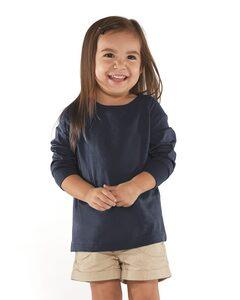 Rabbit Skins 3302 - Fine Jersey Toddler Long Sleeve T-Shirt Charcoal
