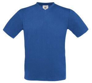 B&C BC163 - Men's T Shirt V-Neck 100% Cotton Royal Blue