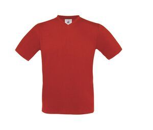 B&C BC163 - T-Shirt Exact  con scollo a V Rosso