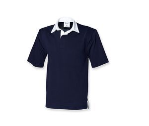 Front row FR003 - Rugby shirt met korte mouwen Navy